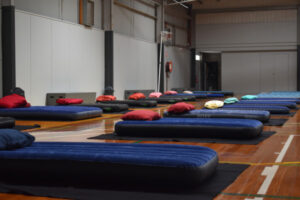 Swan Hill stadium transformed into flood relief centre