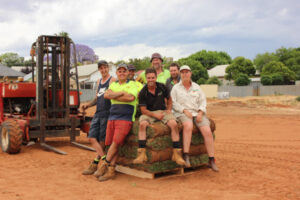 Leading locals: Turf laid on racecourse