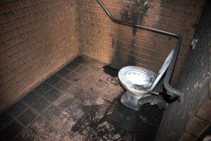 Fire hits public disabled toilet