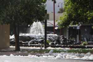 Fountain in a lather