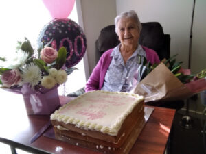 Low-key celebration perfect at 104