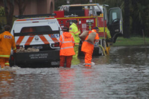 Swan Hill streets turn to rivers