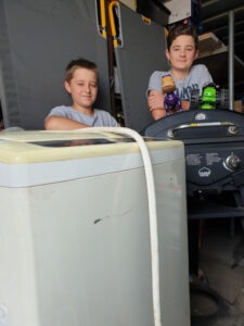 Youth leading the fire relief