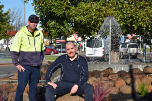 Restored fountain flows again