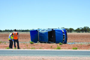 Man suffers minor injuries after vehicle rolls over