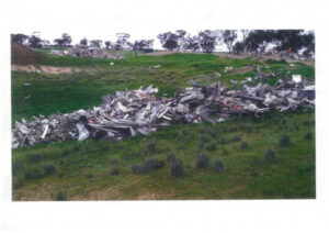 Debris from pub dumped on farm
