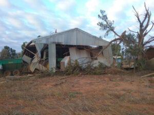 Trail of destruction in Sea Lake