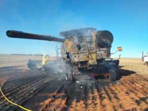 Safety alert as fire destroys header