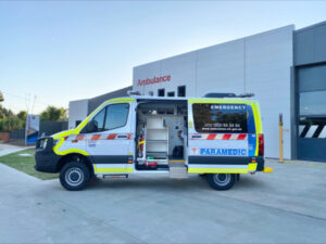 New ambulance hits the dirt road