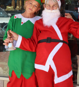 Shop staff spread Christmas cheer