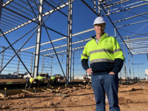 Workers get cracking on new almond plant