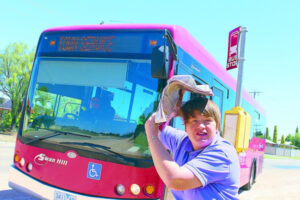 Stop! We want a bus shelter!