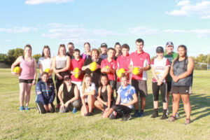 Woorinen girls leading on and off the field