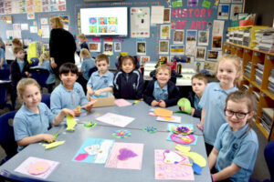 Writing on the cards as school sends love