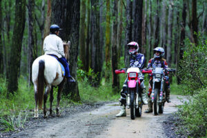 Ride responsibly on trails