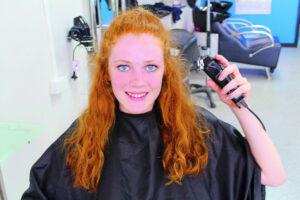 Louise losing her locks for a good cause