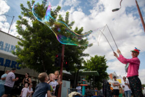 Family fun day in town