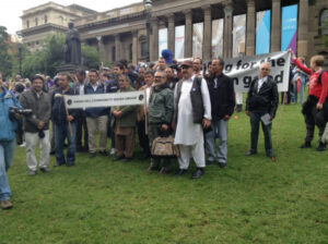 Refugee advocates march