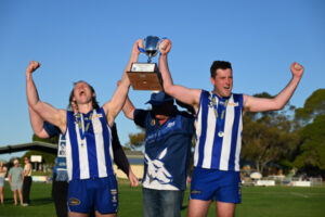Ultima Football Netball Club president Nathan Condely super excited
