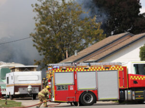 Quick response stop spread of shed fire