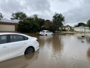 Storm waters shock car owner