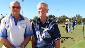 Bowling with the boys in blue
