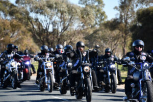 Bikies pass through town