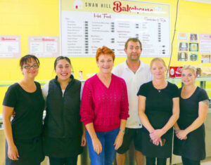 Please explain: Pauline makes flying visit to region