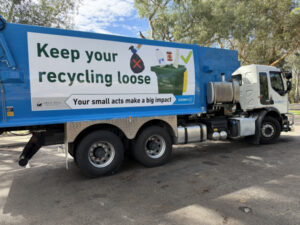 Signage to encourage recycling