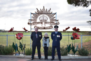 Old mates reunite at service