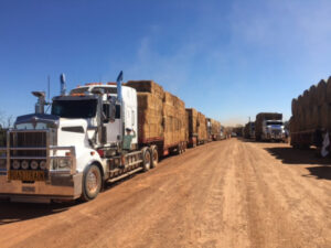 Truckies share story of huge hay run