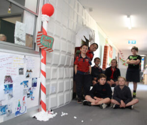 Christmas door decorating