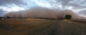 Massive wall of dust buffets the entire region