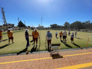 Easter Monday bowls action at Swan Hill.