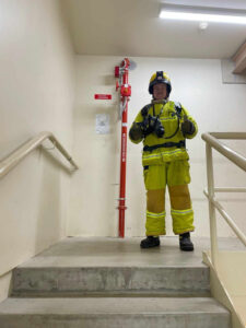 Firefighter climbs for a cause