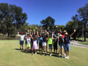 Teeing off with mates