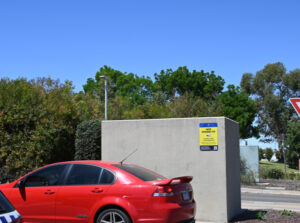 Safe sales place at station