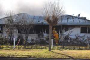 Lucky escape for trio in Nyah West house fire