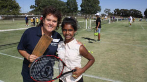 What a Legend: Goolagong coaches Swan Hill Indigenous students