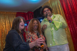 Drag queen sashayed her way