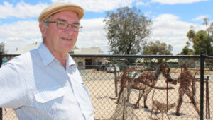 Sculptures depict farming history