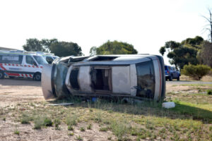 BURST TYRE CAUSES ROLLOVER