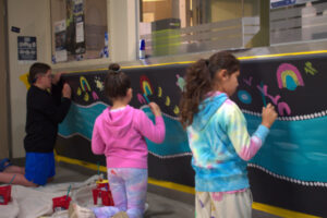 River runs through reception