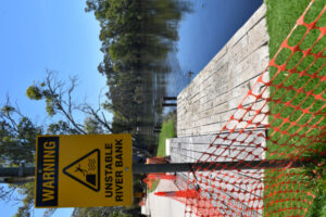 Floodwaters falling, step by step