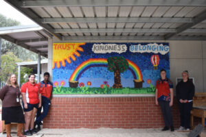 Swan Hill Specialist School mural topped off by colour