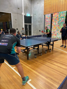 Table tennis action heating up