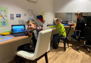 Juggling act at home for parents with school children