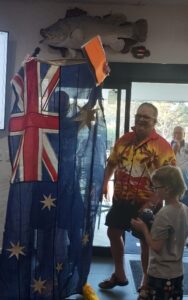 Flag flying back home