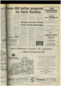 Swan Hill better prepared for flash flooding – Oct 15, 1993