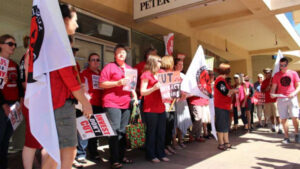 Government talks tough on teacher stand-off